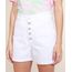 Short-de-Sarja-Feminino-Hot-Pant-Cintura-Alta-com-Botoes-Branco-9971591-Branco_1