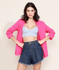Short-Jeans-Feminino-Sawary-Gode-Cintura-Alta-com-Pregas-e-Barra-Desfiada-Azul-Escuro-9974666-Azul_Escuro_5
