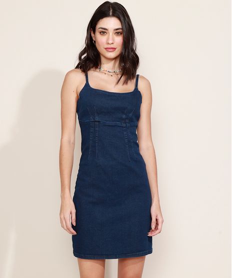 Vestido-Jeans-Feminino-Curto-com-Pregas-Alca-Fina-Azul-Escuro-9969053-Azul_Escuro_1