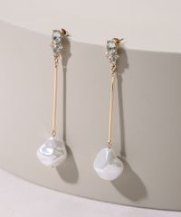 Brinco-Feminino-Alongado-com-Pingente-de-Perola-Dourado-9962061-Dourado_1