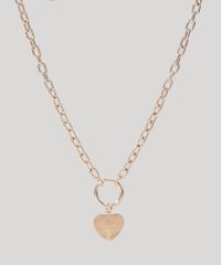 Colar-Feminino-de-Corrente-com-Pingente-de-Coracao-Dourado-9975305-Dourado_2