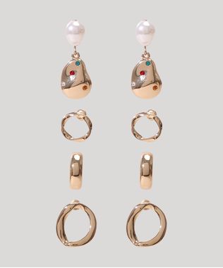 Kit-de-4-Brincos-Femininos-de-Argola-com-Perola-Dourado-9962027-Dourado_1