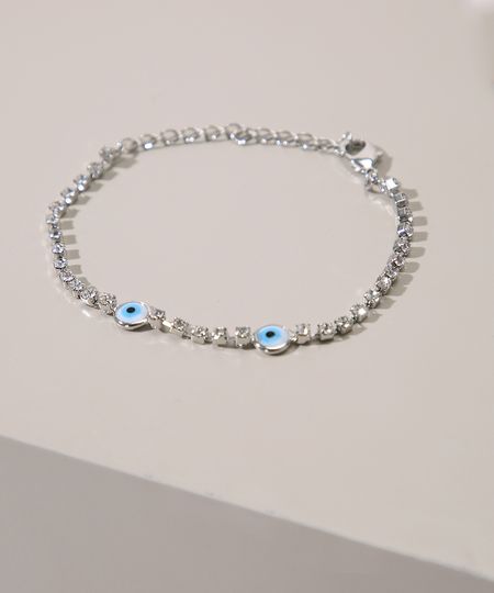 Pulseira-Feminina-Fina-com-Strass-Prateada-9975310-Prateada_1