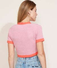 Cardigan-de-Trico-Feminino-Mindset-Cropped-Bicolor-Manga-Curta-Decote-V-Rosa-Escuro-9978893-Rosa_Escuro_2
