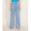 Calca-Jeans-Feminina-Mindset-Wide-Reta-Cintura-Super-Alta-Marmorizada-com-Bordado--Be-Kind--Azul-Claro-9980270-Azul_Claro_1