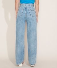 Calca-Jeans-Feminina-Mindset-Wide-Reta-Cintura-Super-Alta-Marmorizada-com-Bordado--Be-Kind--Azul-Claro-9980270-Azul_Claro_2