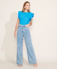 Calca-Jeans-Feminina-Mindset-Wide-Reta-Cintura-Super-Alta-Marmorizada-com-Bordado--Be-Kind--Azul-Claro-9980270-Azul_Claro_3