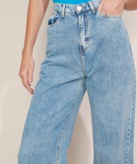 Calca-Jeans-Feminina-Mindset-Wide-Reta-Cintura-Super-Alta-Marmorizada-com-Bordado--Be-Kind--Azul-Claro-9980270-Azul_Claro_4