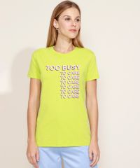 T-Shirt-Feminina-Mindset--Too-Busy-to-Care--Manga-Curta-Decote-Redondo-Verde-9977032-Verde_1