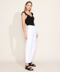 Calca-de-Sarja-Feminina-Mindset-Reta-Cintura-Alta-Branca-9975957-Branco_3