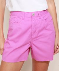 Short-de-Sarja-Feminino-Mindset-Cintura-Alta-com-Barra-a-Fio-Roxo-9978900-Roxo_1
