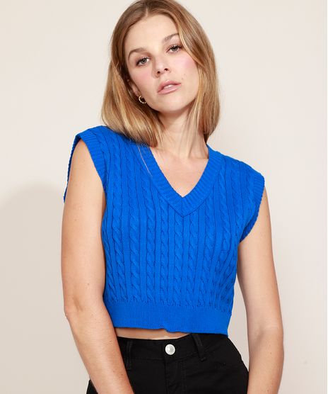 Colete-de-Trico-Feminino-Mindset-Cropped-Decote-V-Azul-Royal-9978895-Azul_Royal_1