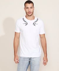 Camiseta-Masculina-com-Bordado-de-Passaros-Manga-Curta-Gola-Careca-Branca-9966821-Branco_5