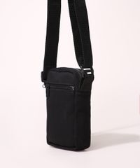 Shoulder Bag Masculina de Sarja Preta Lateral