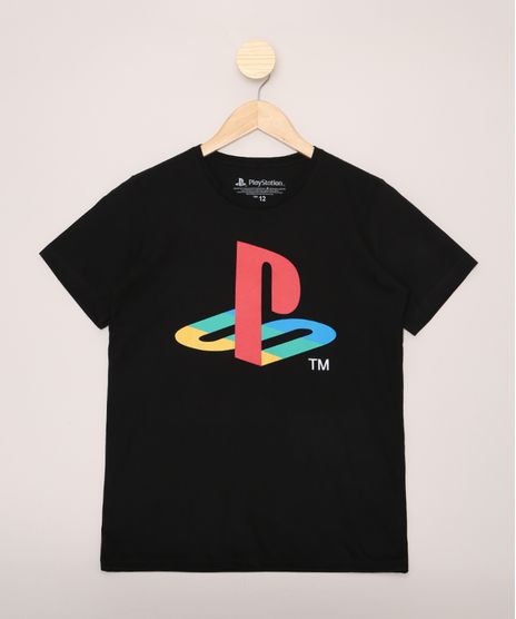 Camiseta-Juvenil-PlayStation-Manga-Curta-Preta-9970346-Preto_1