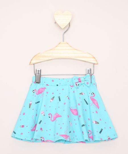 Short-Saia-Infantil-Estampado-Flamingos-Verde-Agua-9979133-Verde_Agua_1