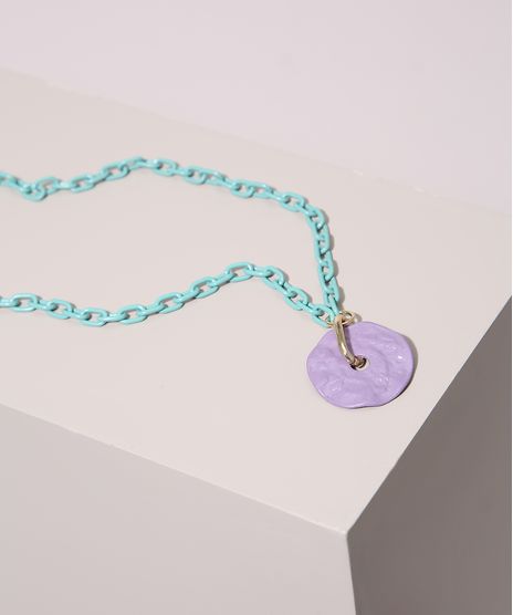 Colas-Feminino-de-Corrente-com-Pingente-Redondo-Verde-Agua-9976683-Verde_Agua_1