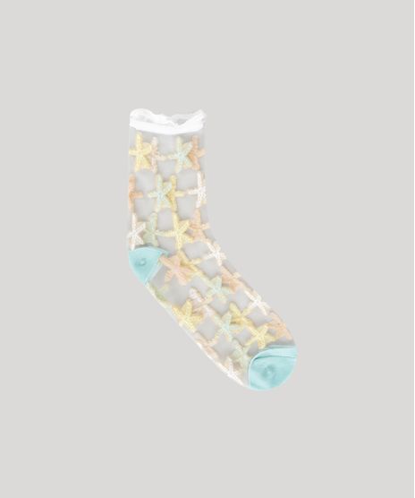 Meia-Estampa-de-Estrelas-do-Mar-em-Tule-Azul-Claro-8727940-Azul_Claro_1