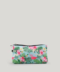 Necessaire-Estampada-de-Folhagens-e-Flamingos-Verde-Claro-8954735-Verde_Claro_1