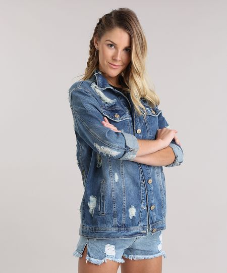 Jaqueta-Jeans-Destroyed-com-Bordado-Azul-Medio-8789442-Azul_Medio_1 Jaqueta-Jeans-Destroyed-com-Bordado-Azul-Medio-8789442-Azul_Medio_1