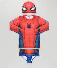Conjunto-de-Camiseta-Sunga-e-Toca--Homem-Aranha-com-Protecao-UV-50--Vermelho-8798736-Vermelho_1