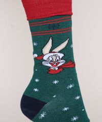 Meia-Feminina-Looney-Tunes-Cano-Alto-Verde-9970161-Verde_3