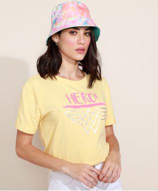 Blusa-Feminina-Mulher-Maravilha--Hero---Manga-Curta-Decote-Redondo-Amarela-9960122-Amarelo_1