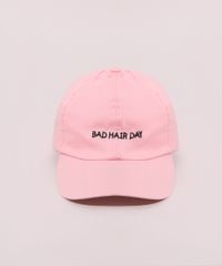 Bone-Masculino-Aba-Curva--Bad-Hair-Day--Rosa-9966351-Rosa_1