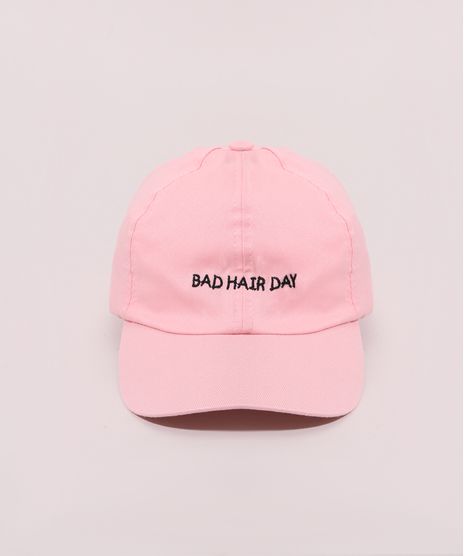 Bone-Masculino-Aba-Curva--Bad-Hair-Day--Rosa-9966351-Rosa_1