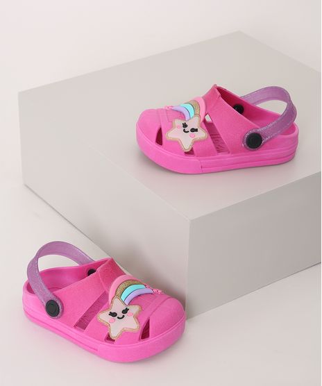 Babuche-Infantil-Luelua-Estrela-Cadente-Pink-9974377-Pink_1