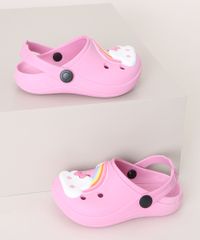 Babuche-Infantil-Luelua-Arco-Iris-com-Glitter-Rosa-9974379-Rosa_1