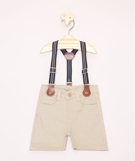Bermuda-de-Sarja-Infantil-com-Suspensorio-Bege-9969145-Bege_1
