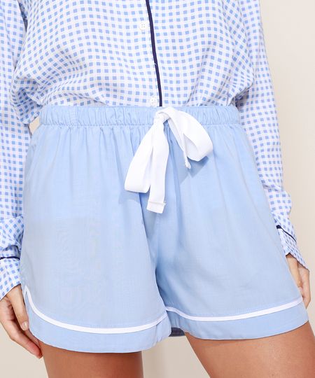 Short-de-Pijama-Feminino-com-Vivo-Contrastante-e-Laco-Azul-Claro-9970116-Azul_Claro_1