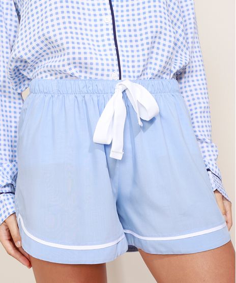Short-de-Pijama-Feminino-com-Vivo-Contrastante-e-Laco-Azul-Claro-9970116-Azul_Claro_1