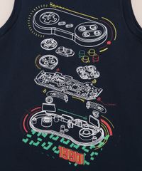 Conjunto-Infantil-de-Regata-Video-Game-Azul-Marinho---Bermuda-de-Moletom-Cinza-Mescla-Escuro-9968194-Cinza_Mescla_Escuro_2