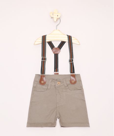 Bermuda-de-Sarja-Infantil-com-Suspensorio-Bege-Escuro-9969143-Bege_Escuro_1