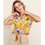 Camisa-Feminina-Estampada-Floral-Onca-com-No-Manga-Curta-Amarela-9964110-Amarelo_1