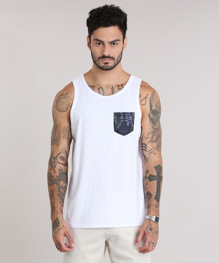 Regata-com-Bolso-Estampado-de-Folhagem-Branca-8969430-Branco_1