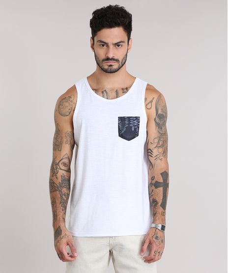 Regata-com-Bolso-Estampado-de-Folhagem-Branca-8969430-Branco_1