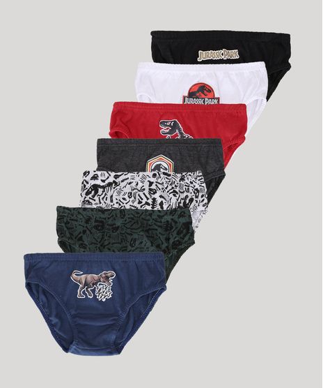 Kit-de-7-Cuecas-Infantil-Jurrasic-Park-Slip-Multicor-9967686-Multicor_1