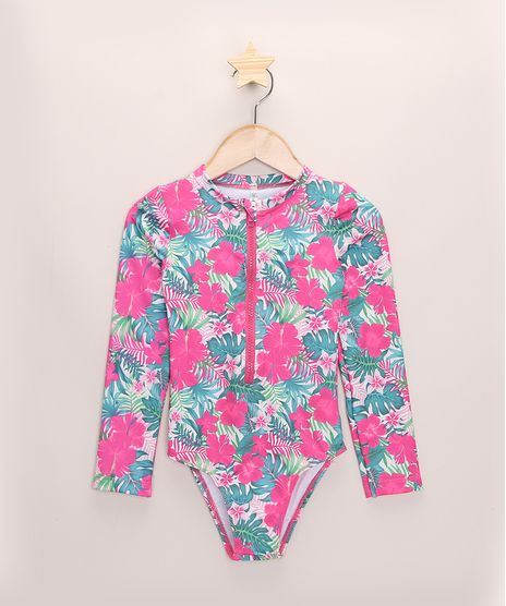 Maio-Infantil-Estampado-Floral-com-Ziper-Manga-Longa-Protecao-UV50--Rosa-9965837-Rosa_1