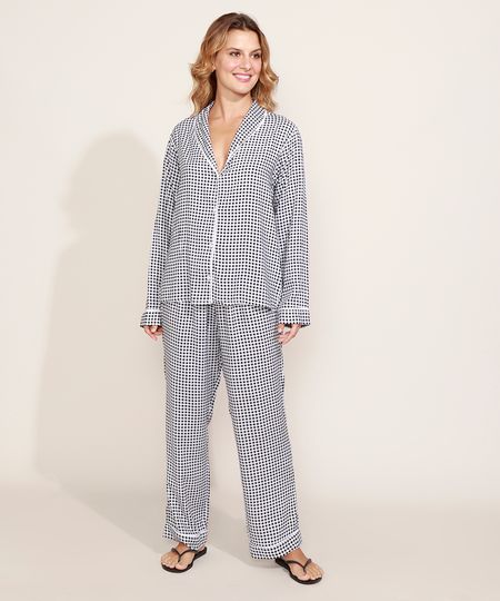 Pijama-Feminino-Camisa-Estampado-Xadrez-Vichy-com-Vivo-Contrastante-Manga-Longa-Preto-9966953-Preto_1_1