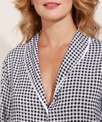 Pijama-Feminino-Camisa-Estampado-Xadrez-Vichy-com-Vivo-Contrastante-Manga-Longa-Preto-9966953-Preto_1_4