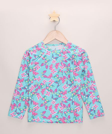 Blusa-de-Praia-Infantil-Estampada-Borboletas-Manga-Longa-com-Protecao-UV50--Verde-Agua-9965849-Verde_Agua_1