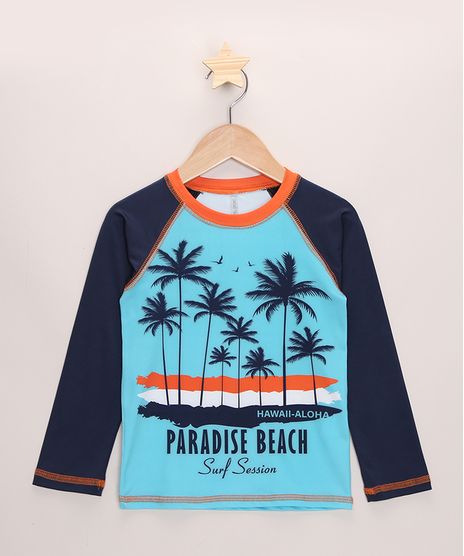 Blusa-de-Praia-Infantil-Raglan-Coqueiros-Manga-Longa-com-Protecao-UV50--Azul-Claro-9888623-Azul_Claro_1