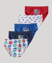 Kit-de-5-Cuecas-Infantis-Slip-PJ-Masks-Multicor-9967752-Multicor_1