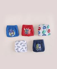 Kit-de-5-Cuecas-Infantis-Slip-PJ-Masks-Multicor-9967752-Multicor_5