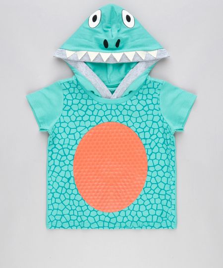 Camiseta-Estampada-Dinossauro-com-Capuz-em-Algodao---Sustentavel-Verde-Agua-9016683-Verde_Agua_1