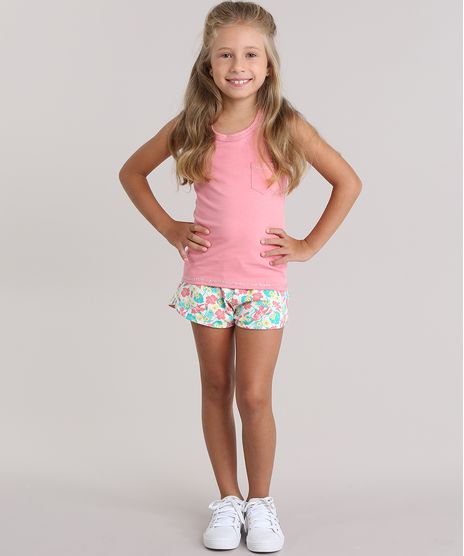 Conjunto-de-Regata-Rosa---Short-Estampado-Floral-em-Algodao---Sustentavel-Off-White-9006563-Off_White_1