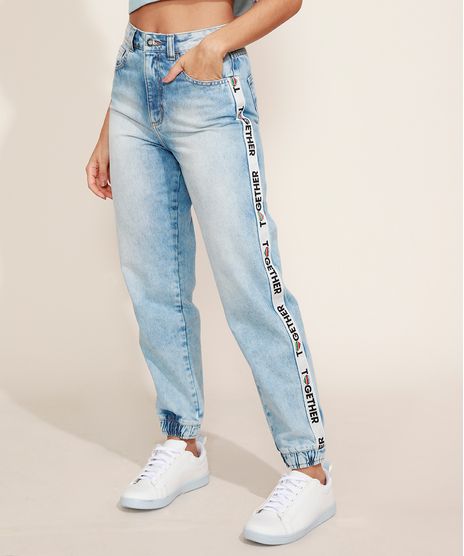 Calca-Jeans-Juvenil-Now-United-Jogger-com-Faixa-Lateral-e-Bolsos-Azul-Claro-9976838-Azul_Claro_1